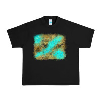 Black Turquoise Leopard Background Urban Heavy Tee - Jasminsmagicworld