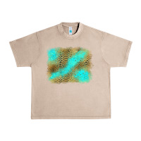 French Oak Turquoise Leopard Background Urban Heavy Tee - Jasminsmagicworld