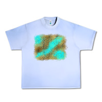 Grape Ice Turquoise Leopard Background Urban Heavy Tee - Jasminsmagicworld