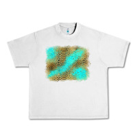 Lunar Rock Turquoise Leopard Background Urban Heavy Tee - Jasminsmagicworld