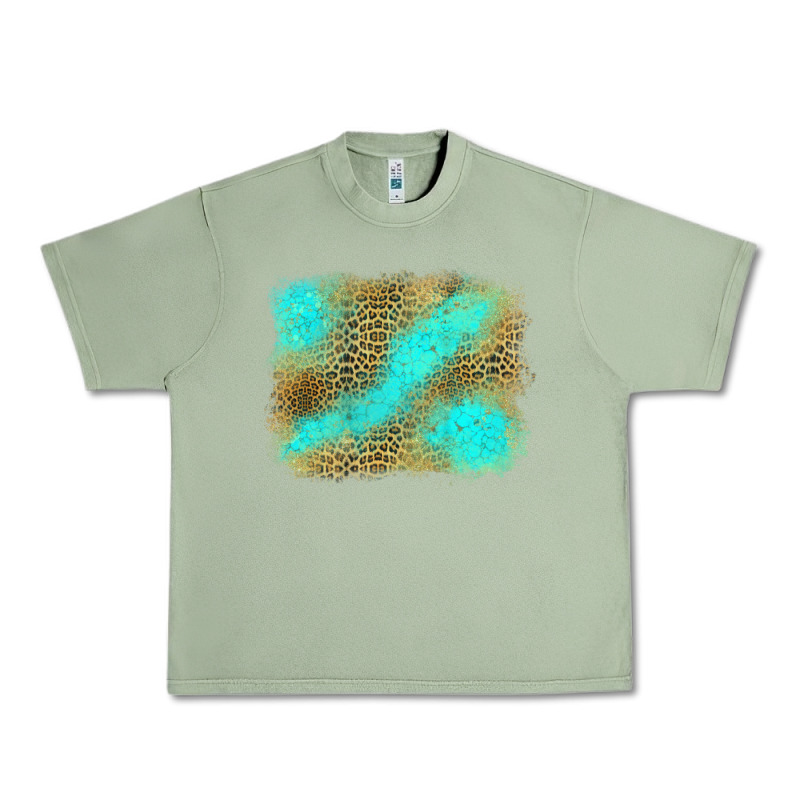 Turquoise Leopard Background Urban Heavy Tee by Jasminsmagicworld | Teevron