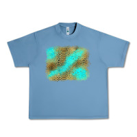 Pebble Blue Turquoise Leopard Background Urban Heavy Tee - Jasminsmagicworld