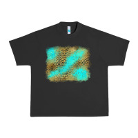 Pigment Black Turquoise Leopard Background Urban Heavy Tee - Jasminsmagicworld
