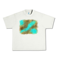 Pistachio Turquoise Leopard Background Urban Heavy Tee - Jasminsmagicworld