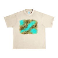 Sandshell Turquoise Leopard Background Urban Heavy Tee - Jasminsmagicworld