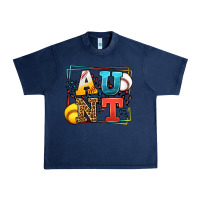 Navy Baseball and Softball aunt leopard frame Urban Heavy Tee - LillyAllenDesigns