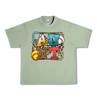 Oil Green Baseball and Softball aunt leopard frame Urban Heavy Tee - LillyAllenDesigns