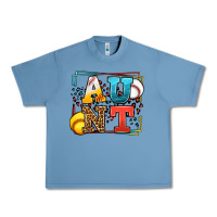 Pebble Blue Baseball and Softball aunt leopard frame Urban Heavy Tee - LillyAllenDesigns