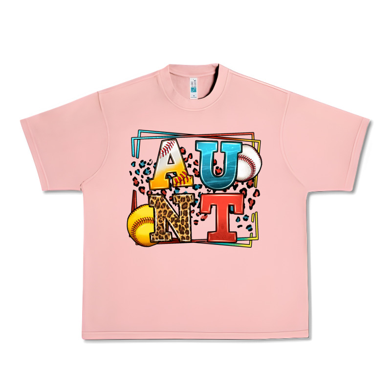 Baseball And Softball Aunt Leopard Frame Urban Heavy Tee by LillyAllenDesigns | Teevron