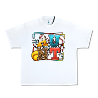 White Baseball and Softball aunt leopard frame Urban Heavy Tee - LillyAllenDesigns