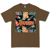Cacao nail queen hand and polish with lights and leopard seamless pattern bb Premium Tee - BundleAndBundleShop