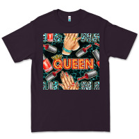 Plum nail queen hand and polish with lights and leopard seamless pattern bb Premium Tee - BundleAndBundleShop