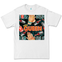 White nail queen hand and polish with lights and leopard seamless pattern bb Premium Tee - BundleAndBundleShop