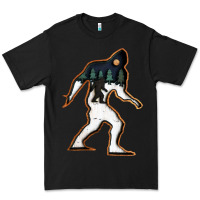 Black bigfoot wood layered christmas Premium Tee - DesigneFamous