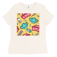 Bone nurse medicine seamless pattern Ladies Tee - BundleAndBundleShop
