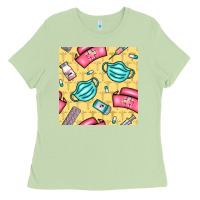 Matcha nurse medicine seamless pattern Ladies Tee - BundleAndBundleShop