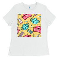 White nurse medicine seamless pattern Ladies Tee - BundleAndBundleShop