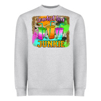 Heather Grey Loaded Tea Junkie Heavyweight Sweatshirt - Jasminsmagicworld