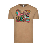 Vintage Coffee Teacher life leopard frame Vintage Tee - LillyAllenDesigns