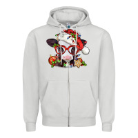 Dove Grey Christmas baby cow Zipper Hoodie - Jasminsmagicworld