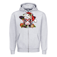 Heather Grey Christmas baby cow Zipper Hoodie - Jasminsmagicworld