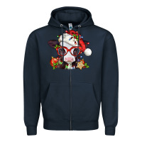 Navy Christmas baby cow Zipper Hoodie - Jasminsmagicworld