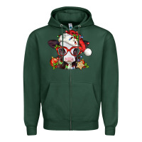 Sports Green Christmas baby cow Zipper Hoodie - Jasminsmagicworld