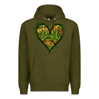 Army Green pineapple heart Premium Hoodie - Jasminsmagicworld