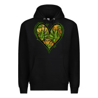 Black pineapple heart Premium Hoodie - Jasminsmagicworld
