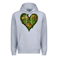 Heather Grey pineapple heart Premium Hoodie - Jasminsmagicworld