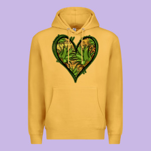 Pineapple Heart Premium Hoodie Designed By Jasminsmagicworld