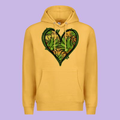 Pineapple Heart Premium Hoodie Designed By Jasminsmagicworld