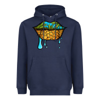 Navy summer vibes pineapple lips Heavyweight Hoodie - Jasminsmagicworld