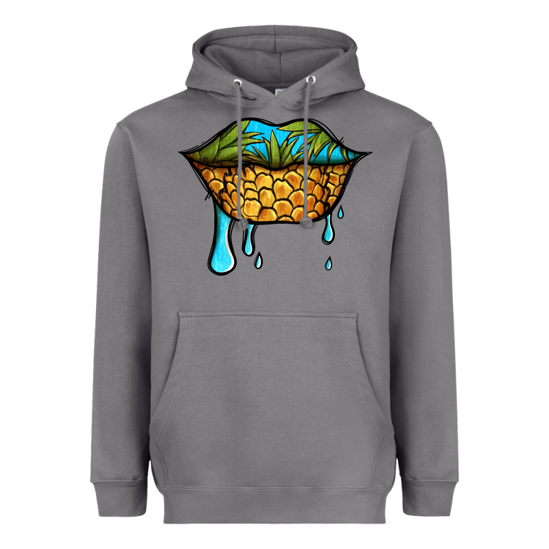 Summer Vibes Pineapple Lips Heavyweight Hoodie by Jasminsmagicworld | Teevron