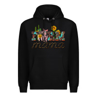 Black farm mama with baby pigs Premium Hoodie - Artiststas