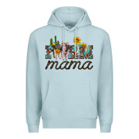 Blue Mist farm mama with baby pigs Premium Hoodie - Artiststas