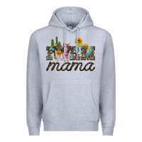 Heather Grey farm mama with baby pigs Premium Hoodie - Artiststas
