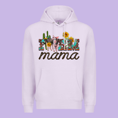 Farm Mama With Baby Pigs Premium Hoodie Designed By Artiststas