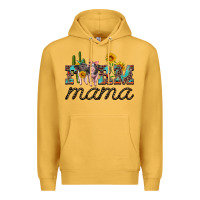 Mustard farm mama with baby pigs Premium Hoodie - Artiststas