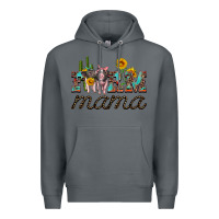 Rock farm mama with baby pigs Premium Hoodie - Artiststas
