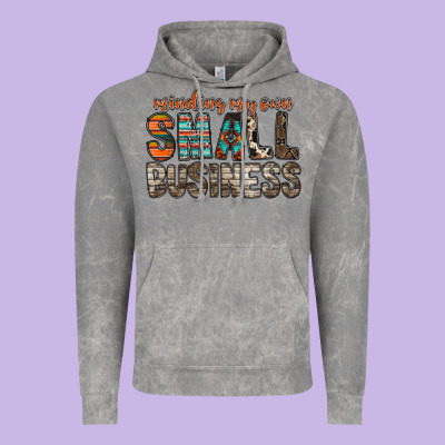 Minding My Own Small Business Vintage Hoodie Designed By Racoondesign