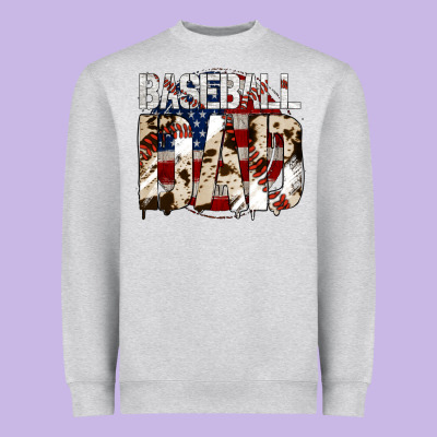 Baseball Dad Heavyweight Sweatshirt Designed By Jasminsmagicworld