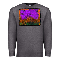 Charcoal Heather halloween spider web background Premium Sweatshirt - Jasminsmagicworld