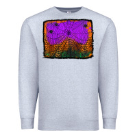 Heather Grey halloween spider web background Premium Sweatshirt - Jasminsmagicworld