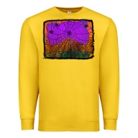 Lemon halloween spider web background Premium Sweatshirt - Jasminsmagicworld