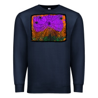Navy halloween spider web background Premium Sweatshirt - Jasminsmagicworld