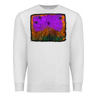 Oatmeal Heather halloween spider web background Premium Sweatshirt - Jasminsmagicworld
