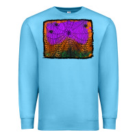 Ocean Blue halloween spider web background Premium Sweatshirt - Jasminsmagicworld