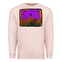 Pale Pink halloween spider web background Premium Sweatshirt - Jasminsmagicworld