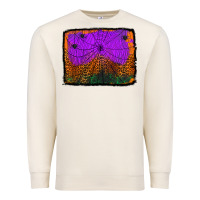 Sandshell halloween spider web background Premium Sweatshirt - Jasminsmagicworld